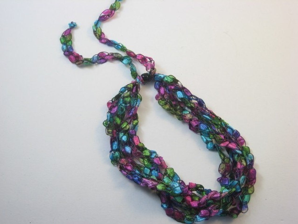 Trellis Ladder Yarn Crochet Necklace PATTERN Etsy