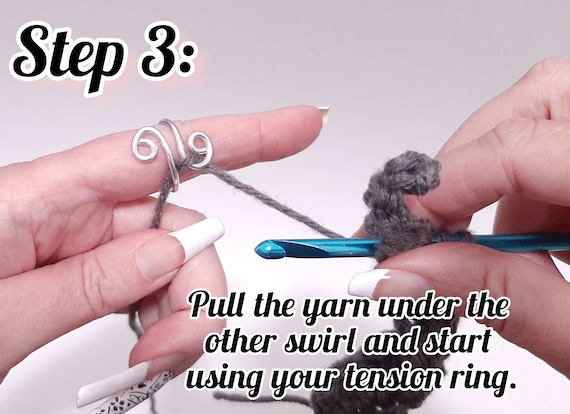 Silver Yarn Tension Ring Peacock, Swan, Music Note, Cat  Style-adjustable-beginner Knitting Crocheting Gift-crochet Tension  Regulator Tool 