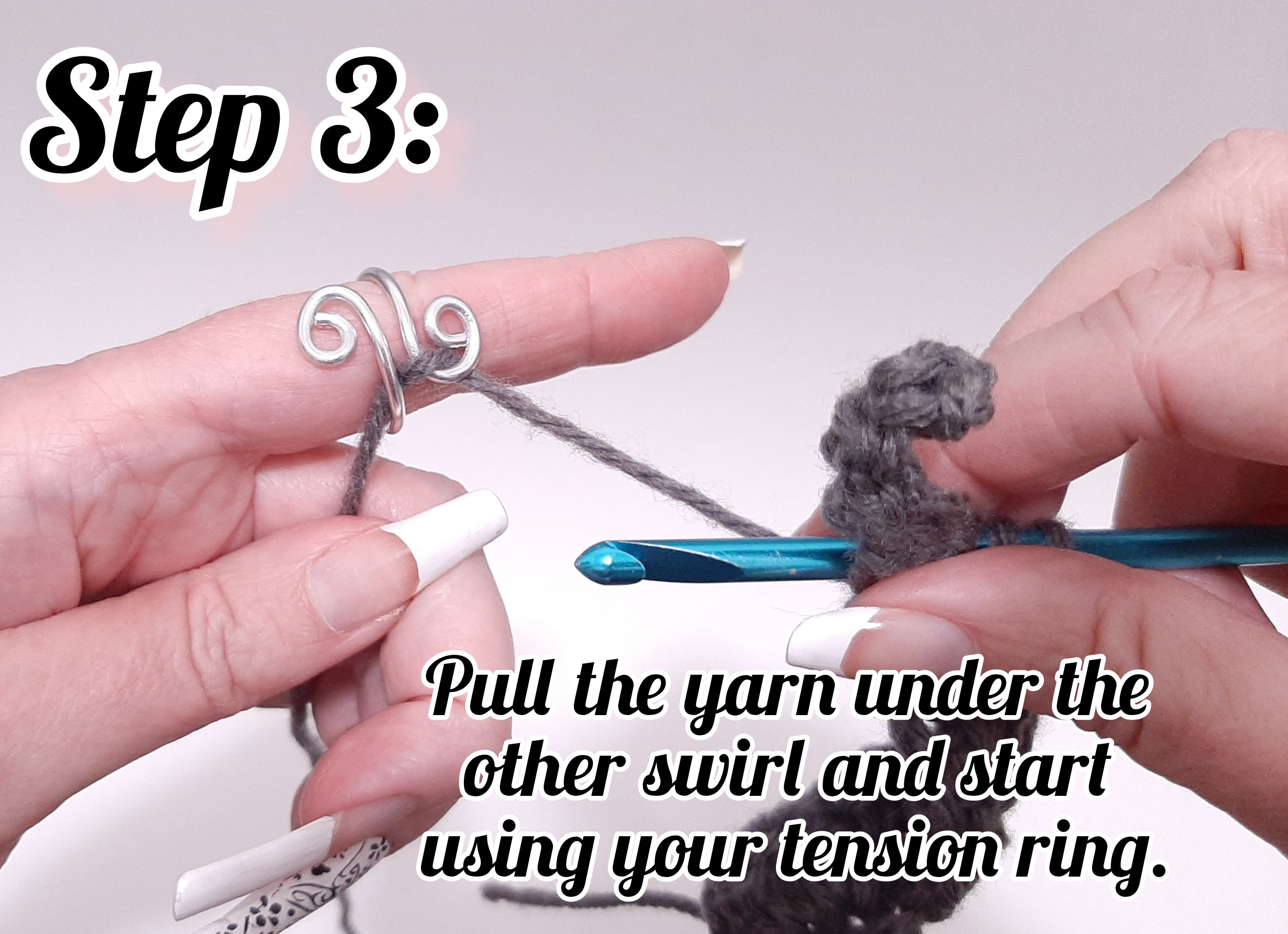 4 Anneaux Crochet Forme Chat - Guide Fil Réglable En Métal Pour Tricot Rapide Et Précis