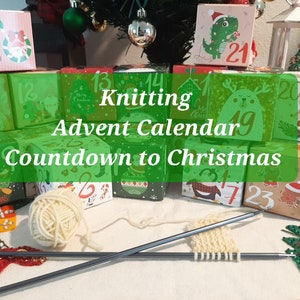 Countdown Advent Calendar for KNITTERS 24 Boxes Knitting Tools Accessories Yarn Christmas Gift Surprise Each Day Holiday Countdown