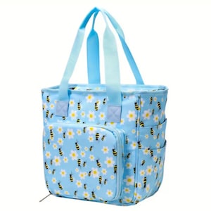Yarn & Hook Storage Tote Bag for Crochet Supplies Knitter Project Bag Yarn Organization Craft Bag Crochet Gift for Knitting Yarn Tote Bag image 13