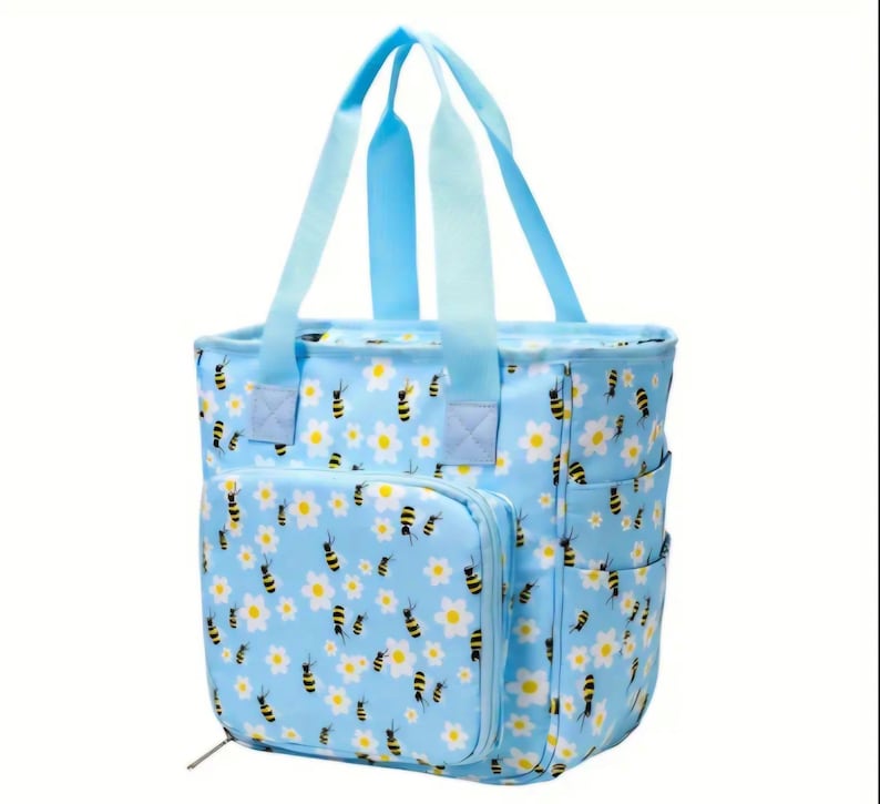 Yarn & Hook Storage Tote Bag for Crochet Supplies Knitter Project Bag Yarn Organization Craft Bag Crochet Gift for Knitting Yarn Tote Bag image 13