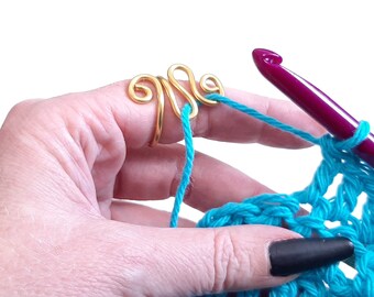  Handmade Crochet Tension Ring For Finger, Left Handed