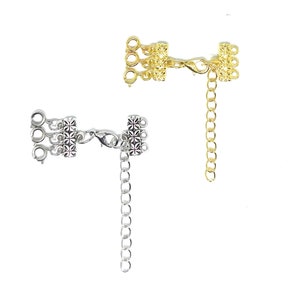 Decorative Layered Necklace Spacer Clasp Detangles & Separates Multiple Layered Necklaces with Extender Chain to Adjust the Length
