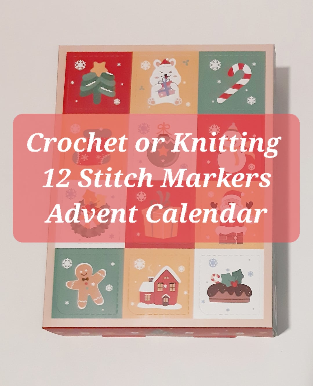 Countdown Advent Calendar 12 Stitch Markers for CROCHETERS or KNITTERS