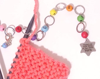 Numbered Row Counter Chain for Knitting Progress Keeper for Counting Rows Track Rows Knitting Tools Knit Accessories