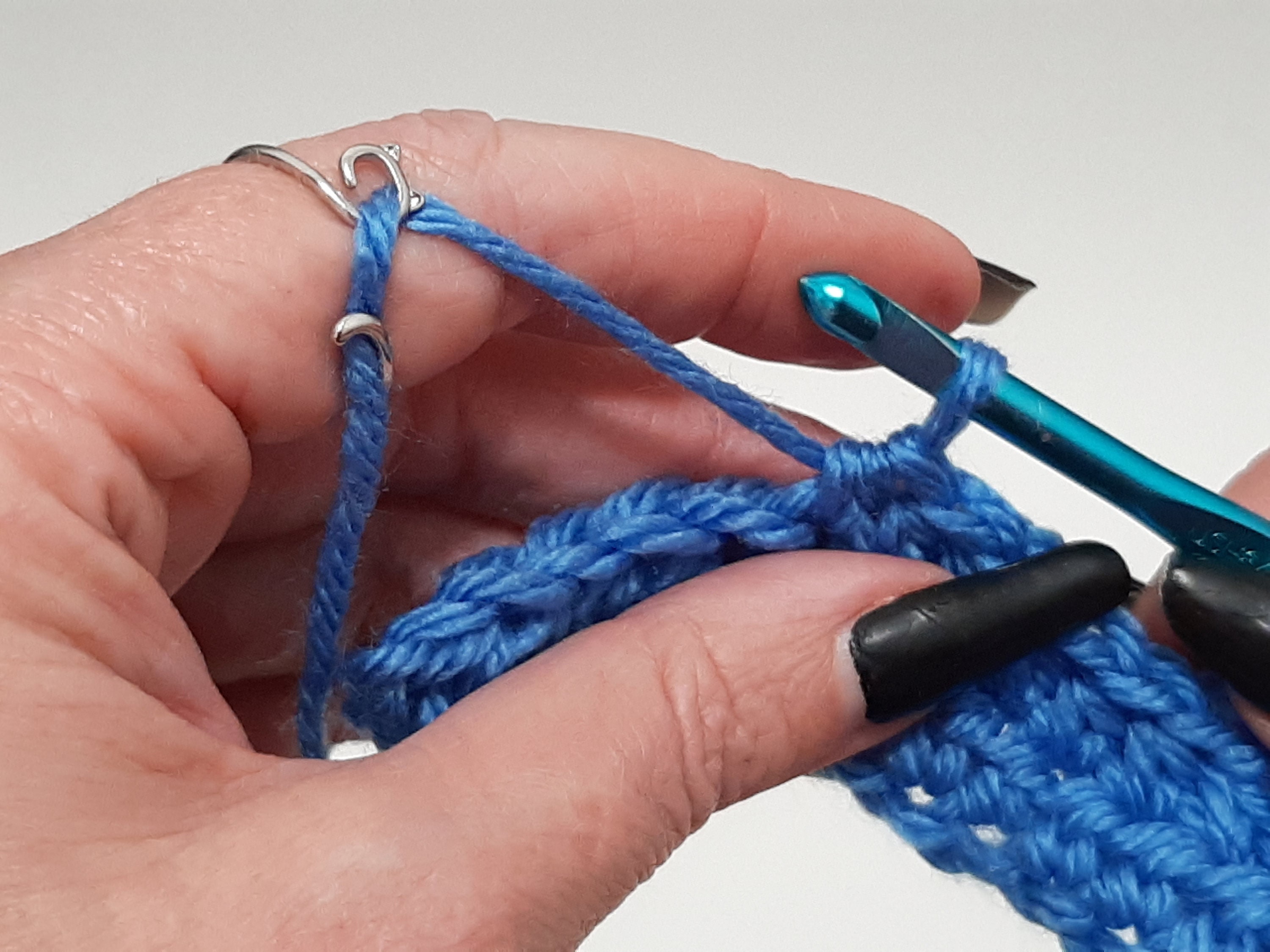 Sterling Silver Yarn Ring Cat Kitty Ears Adjustable Size Crochet Ring  Beginner Knitting Crocheting Gift Crochet Tension Regulator Tool 