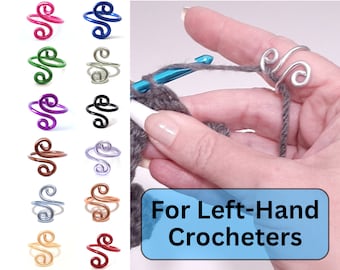  LOMBEX 6 Pack Adjustable Crochet Ring For Finger Yarn Guide,  Peacock Cat Vintage Knitting Crochet Rings For Tension, Crochet Finger Yarn  Tension Ring