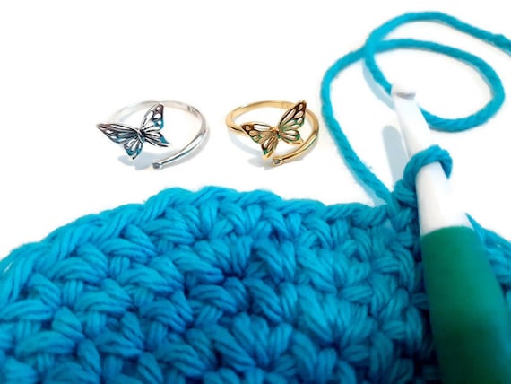 Guide Fil Crochet 8 Anneaux Guide-Fil Pour Crochet - Style Chat Mignon Et Réglable Anneau Anti-émêlement