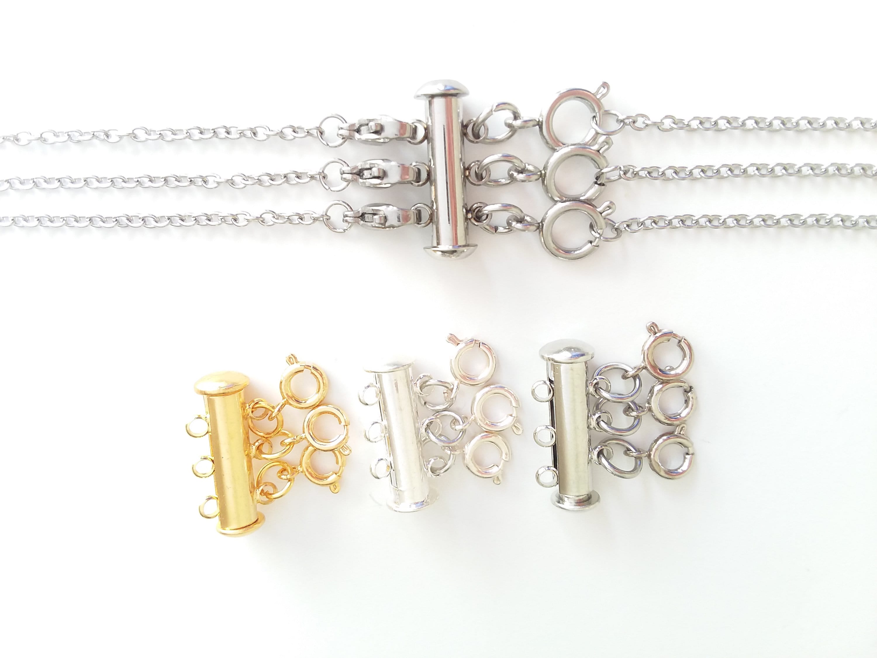 Magnetic Clasp Necklaces Tube Lock Multiple Layered Locking Jewelry  Connectors