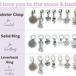 Crochet Gift Set of 7 Stitch Markers Knitting Gift Mom Grandma Loved One Progress Keepers Detachable Place Markers No Snag Yarn Accessories