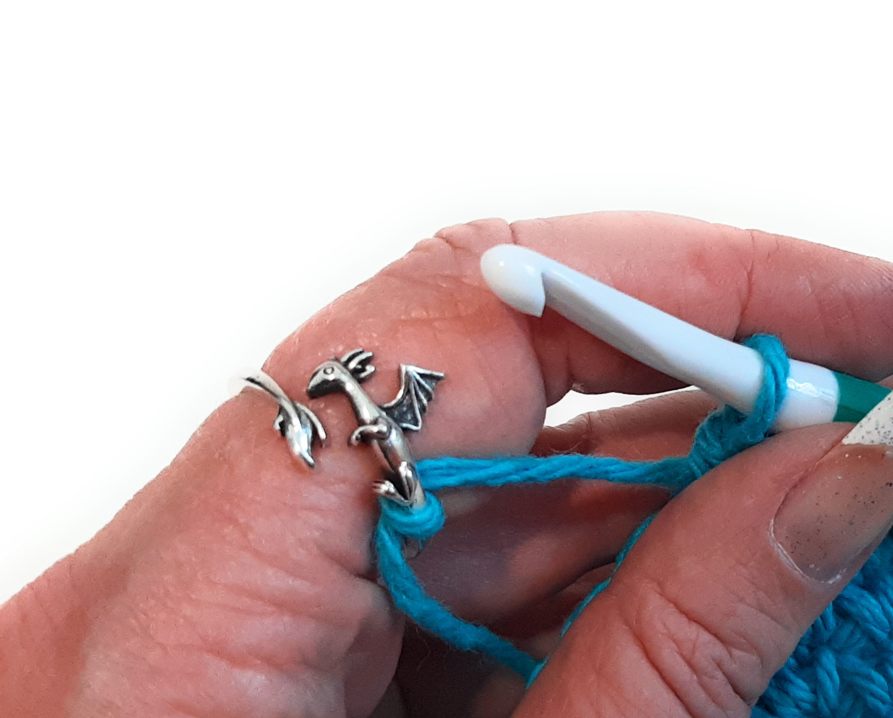 Crochet Finger Ring Adjustable Crochet Tension Ring Open Thread