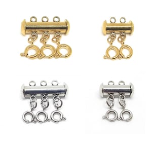 High Quality 304L Stainless Steel or Gold Stainless Steel Layered Necklace Spacer Clasp, Detangler & Separater for Layering Multiple Chains