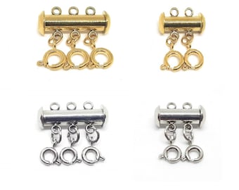 High Quality 304L Stainless Steel or Gold Stainless Steel Layered Necklace Spacer Clasp, Detangler & Separater for Layering Multiple Chains