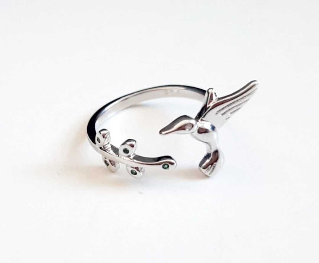 Silver Yarn Tension Ring Peacock, Swan, Music Note, Cat Style
