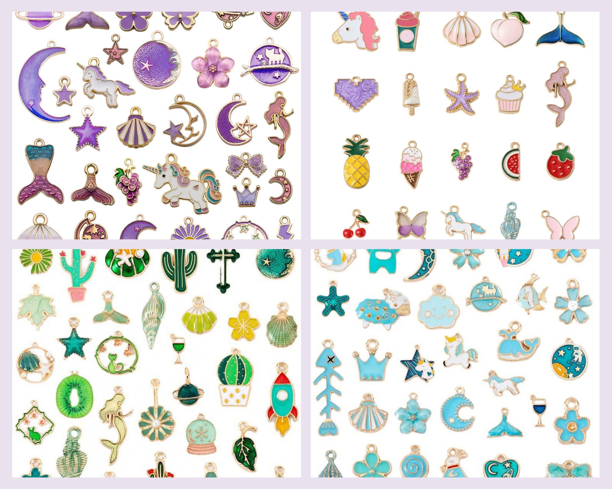 Mixed Enamel Charms, Assorted Bulk Styles in A Mix of Colors and Styles, New Pieces Added Weekly