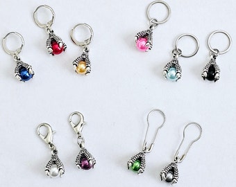 Dragon Claw Stitch Markers Set of 10 Colorful Pearl Bird Claw Knitting Crochet Stitch Markers Progress Keepers Stitch Counter Place Marker