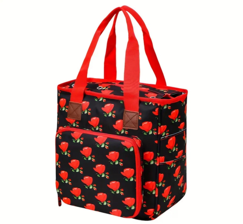 Yarn & Hook Storage Tote Bag for Crochet Supplies Knitter Project Bag Yarn Organization Craft Bag Crochet Gift for Knitting Yarn Tote Bag image 11