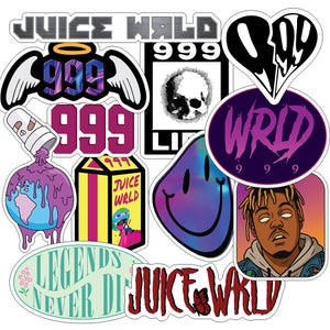 Jugo WRLD - 999 pegatinas - 12 unidades