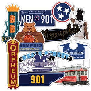 Stickers Memphis - Bluff City - 12 per pak