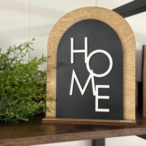 HOME Arched Stand, Arch Home Sign, Retro Home Decor, Boho Home Sign, Home Decor Accents, Handmade Signs, Dome Shaped Sign, Arch Sign Stand