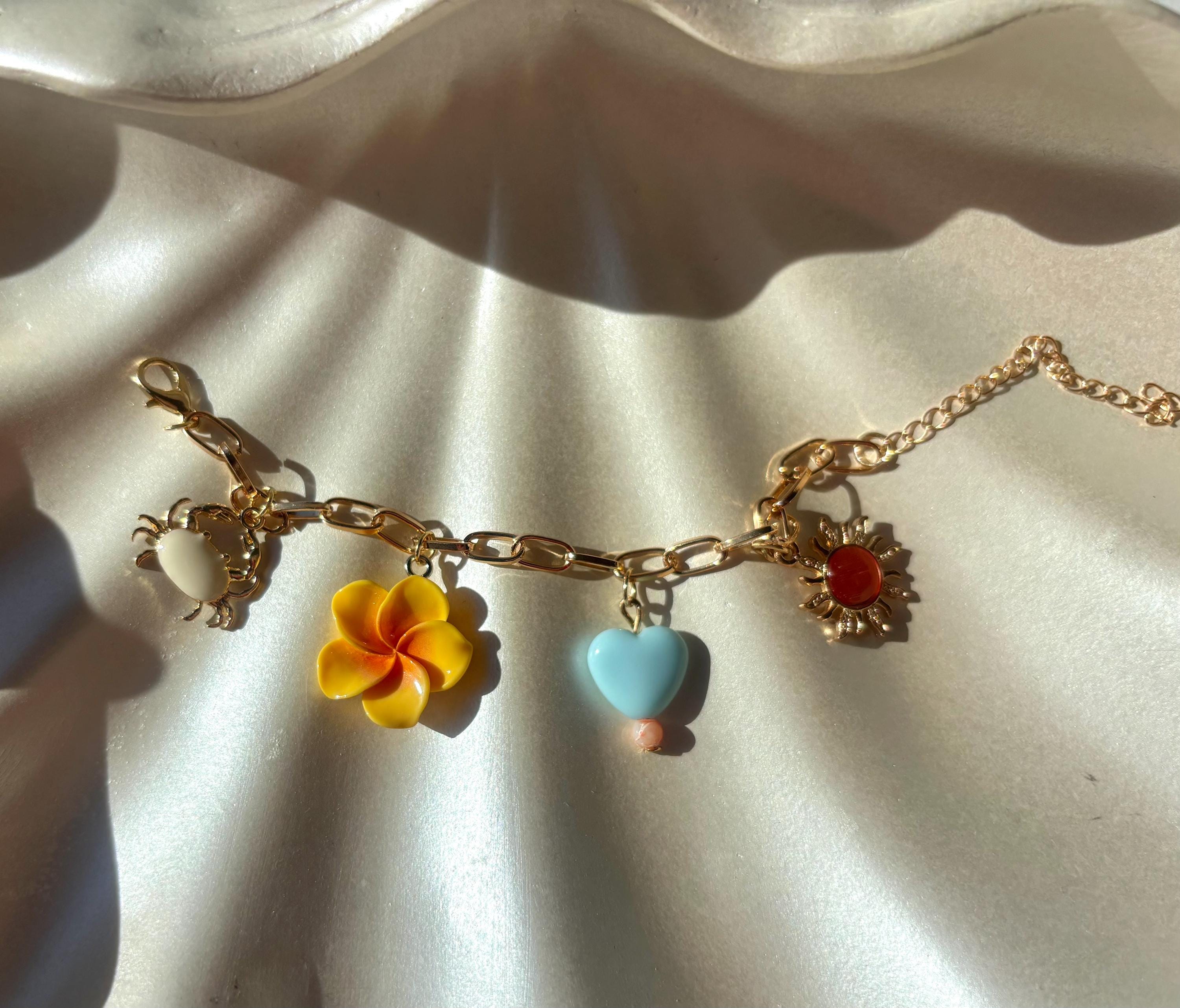Zara Gold Tone Charm Link Belt with Sun, Heart & Letter Charms Zara + Heart Chain Belt main image 4