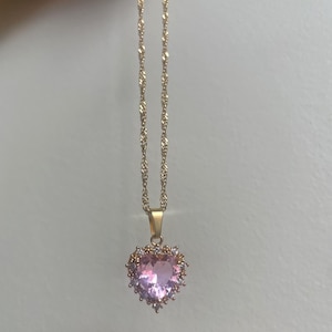Handmade cute pink stone and diamante Sugarplum Princess Clara Nutcracker inspired necklace - girly y2k princesscore inspired Jewellery
