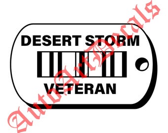 Desert Storm Veteran Decal