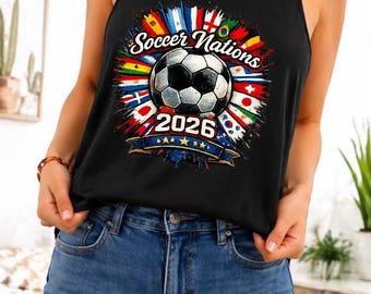 Camiseta sin mangas del torneo de fútbol de 2026 / Camiseta para aficionados al fútbol para el día del partido