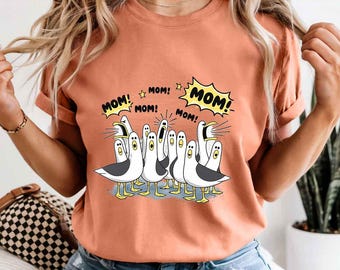 Camiseta Disney para mamá con estampado de pájaros / Camiseta de gaviotas / Regalo para el Día de la Madre