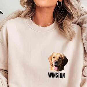 Custom Pet Sweatshirt, Custom Pet shirt, Custom Pet Hoodie, Personalized Pet Face and Pet name Sweatshirt, Cat Dog Photo Shirt