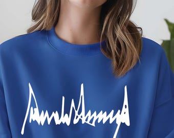 Donald Trump Signature Sweatshirt: MAGA Crewneck