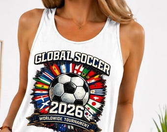 Camiseta sin mangas para aficionados al fútbol / Camiseta de regalo para el día del partido de fútbol de 2026