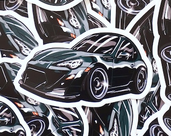 Lunatics Ridge Green FRS / BRZ / GT86 Stance Car 4-Inch Vinyl Sticker