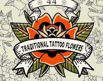 Tattoo Flowers Procreate Stamps