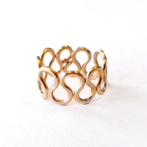 Zehenring - verstellbare Krone Zeh Ring in Gold - vergoldet Draht - Gold Zeh Ring - gehämmert Draht Zeh Ring