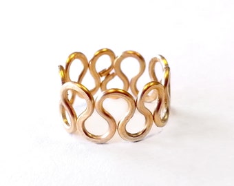 Toe Ring - Adjustable Crown Toe Ring in Gold - Gold Plated Wire - Gold Toe Ring - Hammered Wire Toe Ring