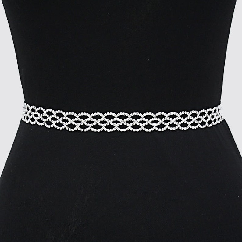 Sash Pretty Wedding Dress Sash With Rhinestones Bridal Belt Etsy