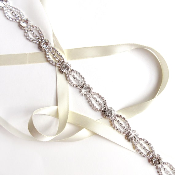 silver sparkly belt for dress Gleaming Rhinestone Belt