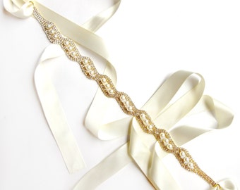 4591 Wedding Belt Pearl Sash With Ribbon Handmade Crystal Bridal il_fullxfull.7831954366_d1wo.jpg main image 2