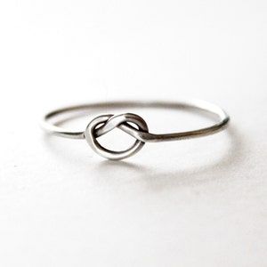 Dainty True Lover's Knot Ring - Sterling Silver Love Knot  - 925 - Knot Ring -14k goldfill - Rose Gold - Promise - Friendship - Best Friend
