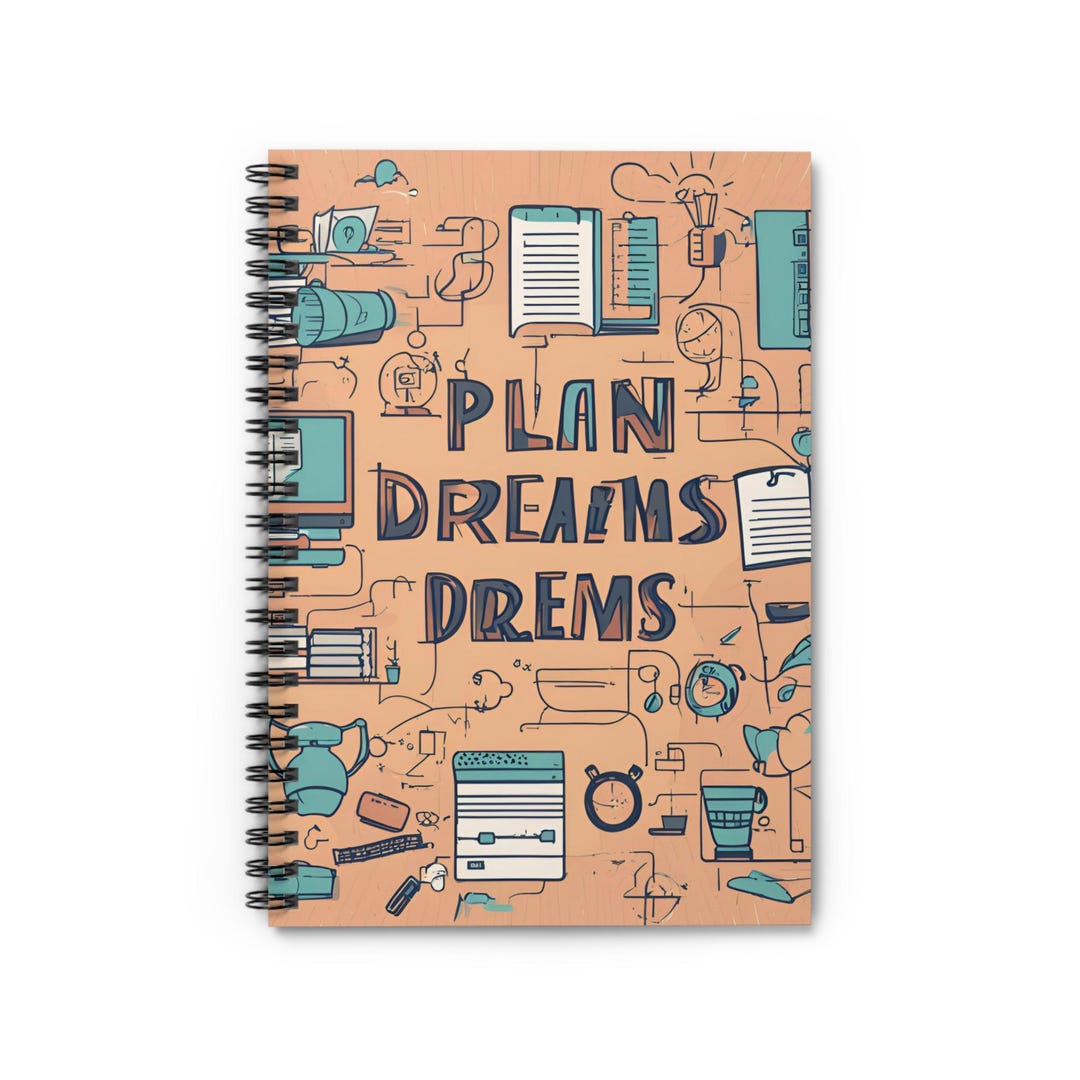 Motivational Spiral Notebook - Plan Your Dreams & Achieve Goals - Etsy