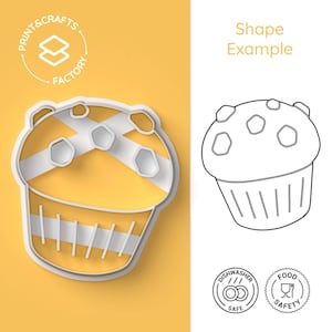 Cup Cake Cookie Cutter - Lovers, Baking, Delight - Zoete en leuke koekjesvorm voor creatief bakken