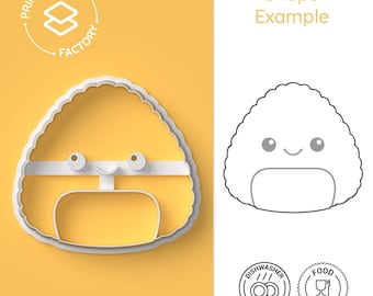 Onigiri Cookie Cutter - Japanese Lunch, Rice, Kawaii Food - Charming and Fun Biscuit Mold for Creative Baking