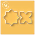 Tile Star and Cross Cookie Cutter - Shape, Edge, Geometry, Design - Modern and Fun Biscuit Mold for Creative Baking product logo