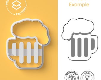 Beer Mug Cookie Cutter - Party, Pub, Tavern, Beer Pong, Happy Hour - Fun and Festive Biscuit Mold for Creative Baking