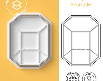 Prism Cookie Cutter – Geometric Prism Shape Biscuit Mold, 3D Geometry Baking Tool, Minimalist Cookie Cutter