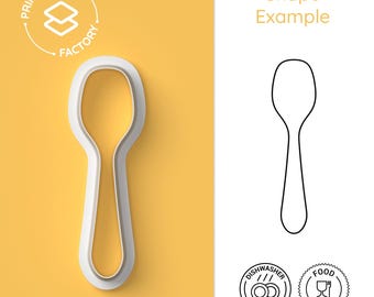 Löffel-Silhouette-Ausstechform – Küchenutensilien-Keksform, Backwerkzeug für Köche, Ausstechform für kulinarische Partys