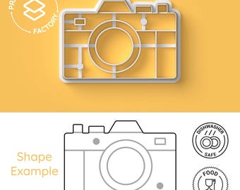 Retro Camera Cookie Cutter - Photography Analogy, Classic - Vintage and Fun Biscuit Mold for Creative Baking