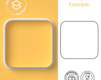 Rounded Square Cookie Cutter - Shape, Edge, Geometry, Design - Modern and Fun Biscuit Mold for Creative Baking